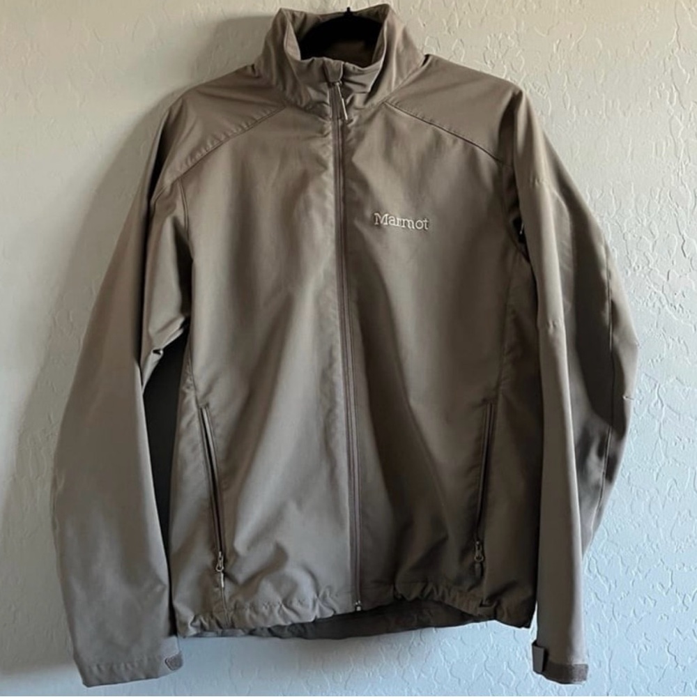 Marmot Men's Gravity Softshell Zip Up‎ Fleece Lined Jacket Gray Small